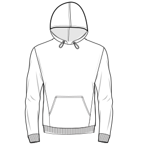 Moldes de confeccion para HOMBRES Buzos Sudadera canguro 8005
